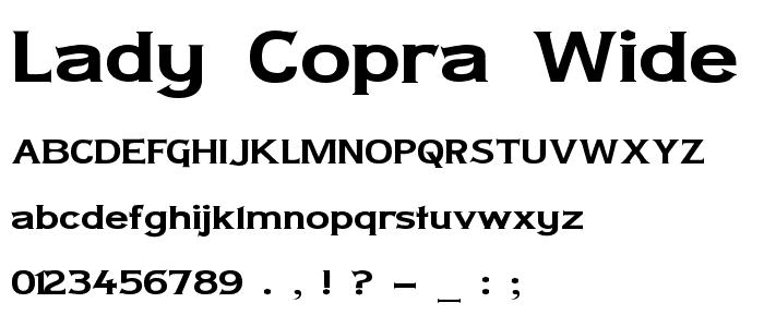 Lady Copra Wide font